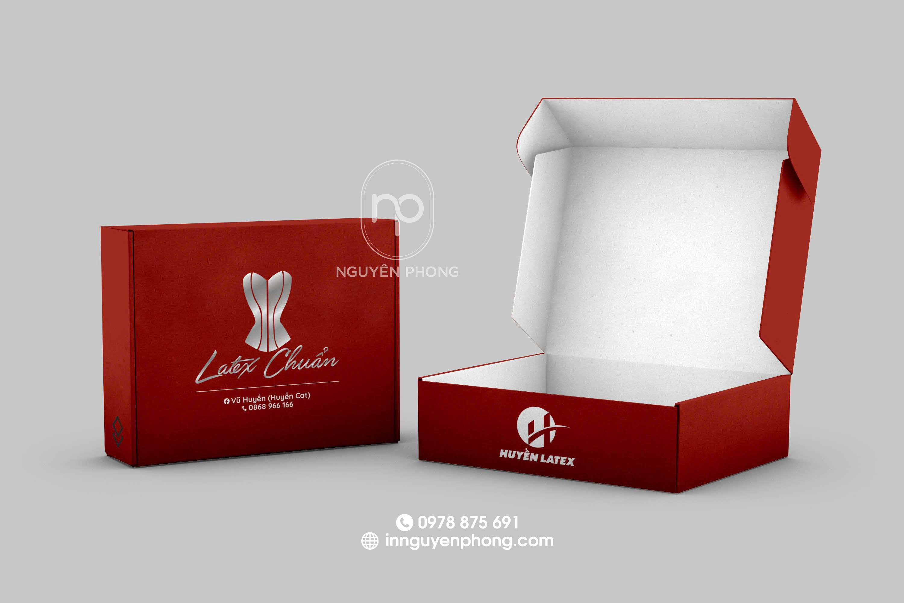 Hộp carton đựng thắt lưng in nổi bật